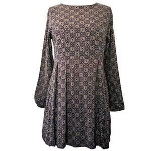 Fashion Union long sleeve print dress size medium